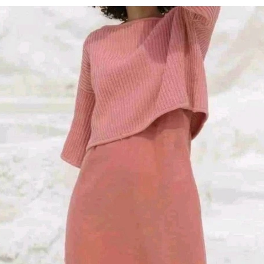 Myrah Penaloza Spirit Top Sweater Top 100% Cotton Nwt! Dusty Rose Pink